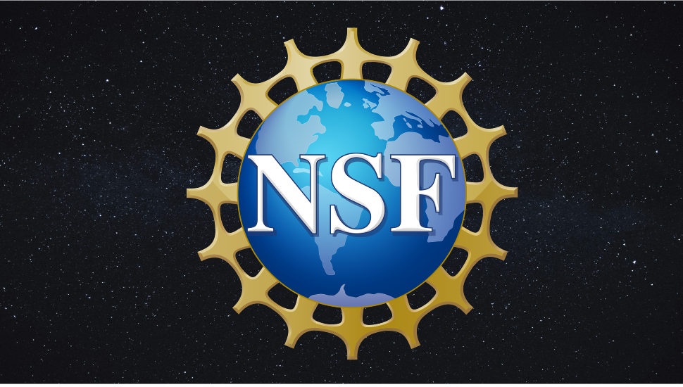 National Science Foundation logo on a black background.